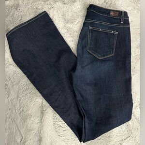 PAIGE RG Boot Dark Indigo Jeans Sz 32 - EUC